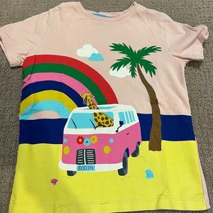 Girls giraffe t-shirt, Mini Boden, size 6-7